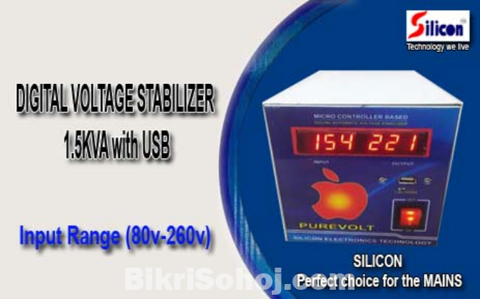 DIGITAL STABILIZER 1.5KVA (80V-260V)